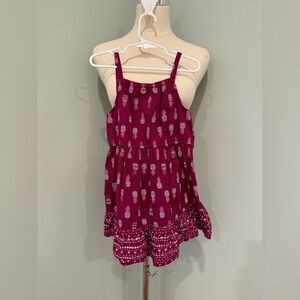 Carter's Girl's Sundress Fuschia / Pink / Gold Pineapple Print - 4T